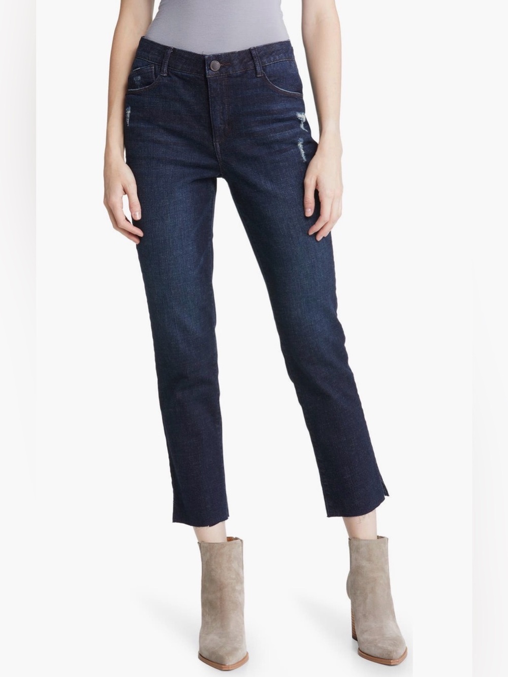 NWT Wit & Wisdom Ab-solution High Rise Vintage Skinny Dark Indigo Jeans Sz 12
